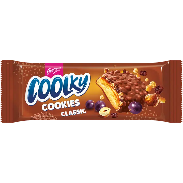 Goplana coolky cookies classic küpsised karamelli ja piimashokolaadiga 140g