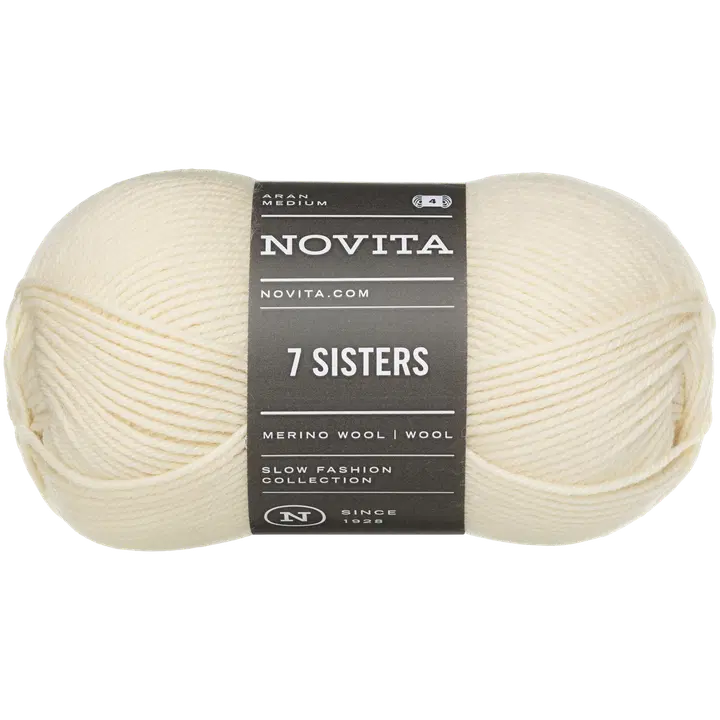 Novita lanka 7 Sisters 100g luonnonvalkoinen 010