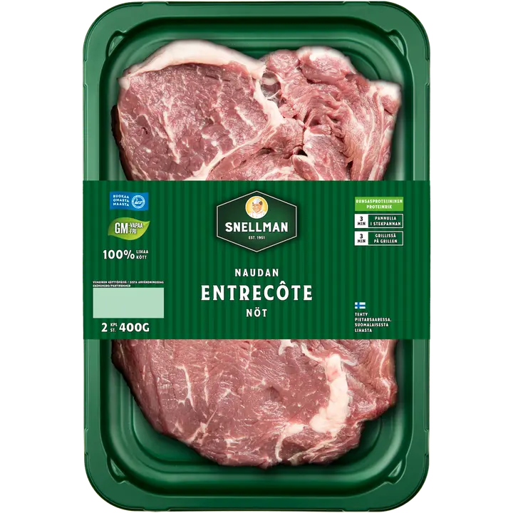 Snellman Naudan entrecote 2 kpl 400 g