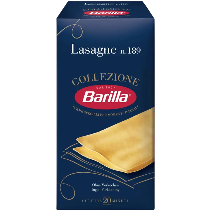 Barilla Collezione Lasagne n. 189 durumvehnästä valmistettu pasta 500g