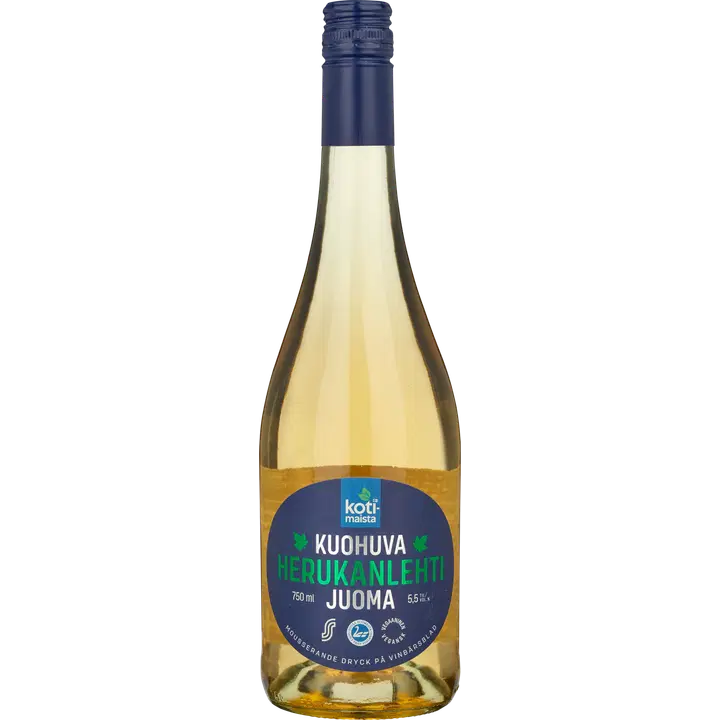 Kotimaista kuohuva herukanlehtijuoma 5,5% 750 ml