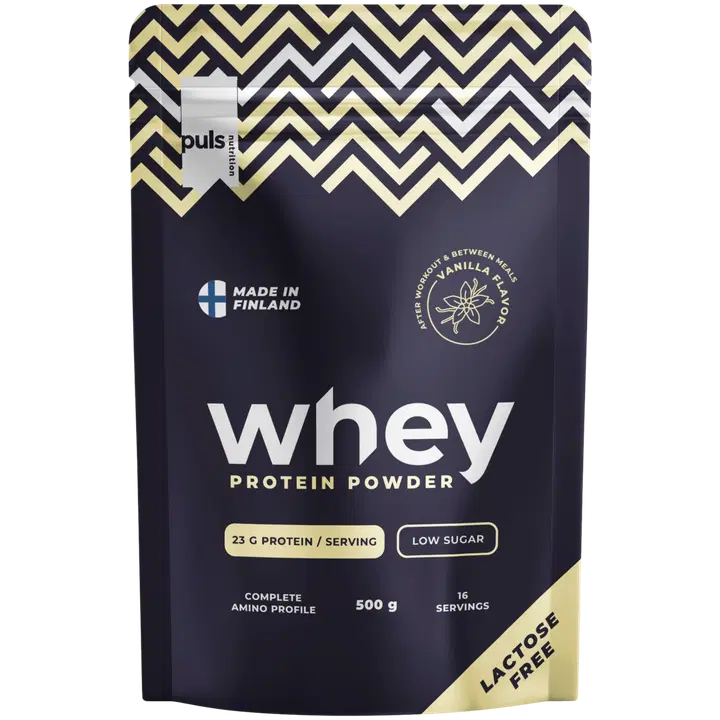 PULS WHEY proteiinipulber, laktoosivaba, Vanilje 500 g