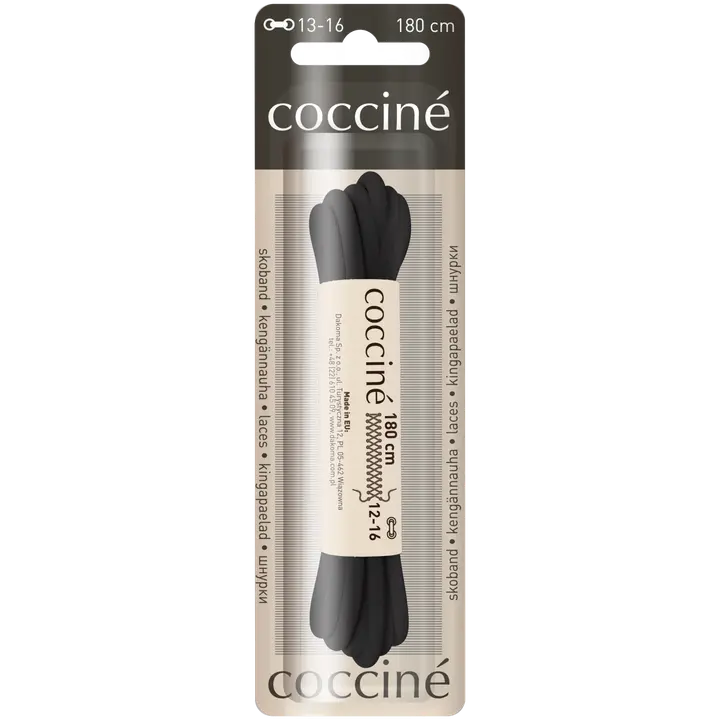 Coccine kengännauha 180 cm, musta