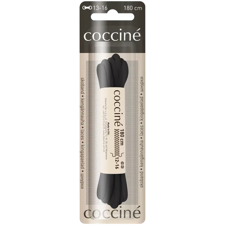 Coccine kengännauha 180 cm, musta