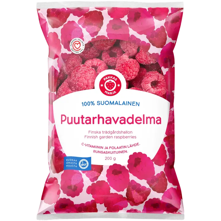 Pakkasmarja 200g suomalainen puutarhavadelma