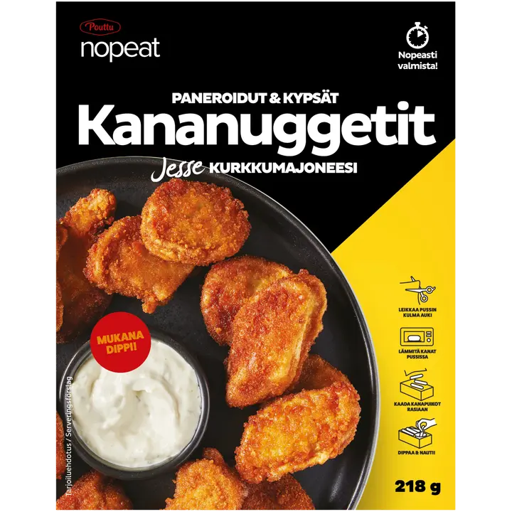 Pouttu Nopeat Kananugetit + kurkkumajoneesidippi