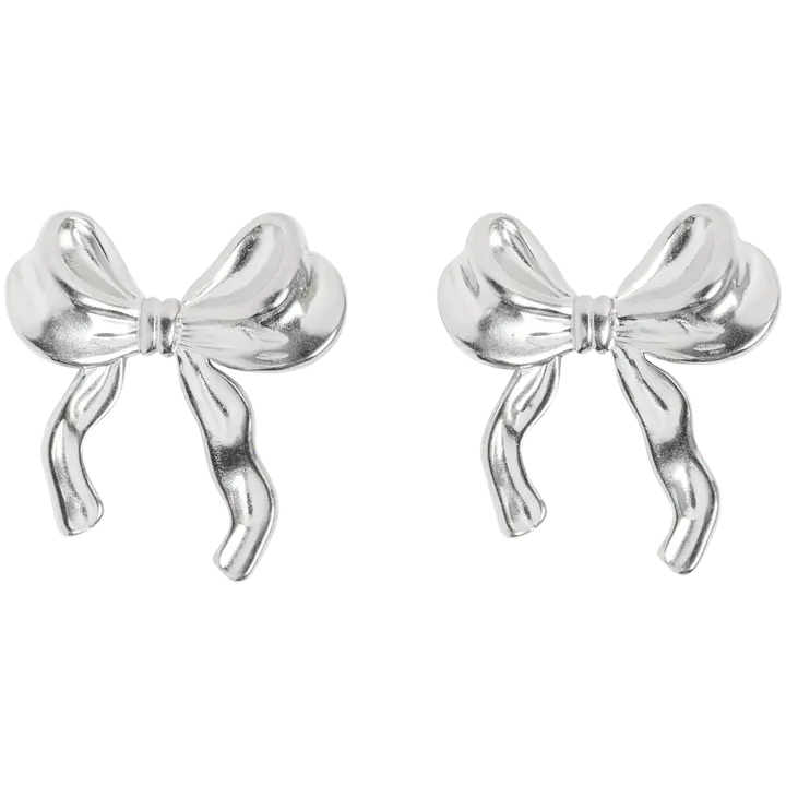 Cailap Nappikorvakorut rusetti värilaj. kullanvärinen/hopeanvärinen