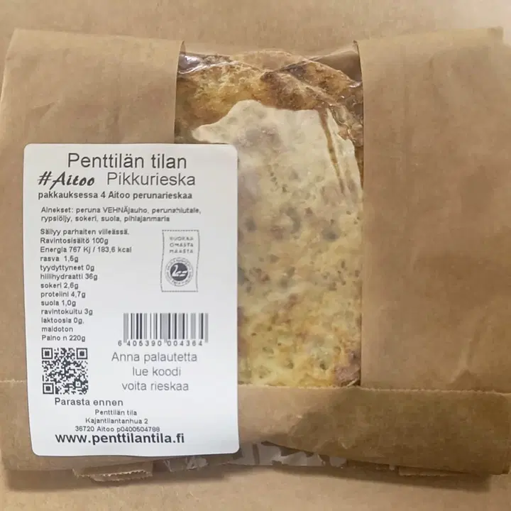 Penttilän Tila Aitoo perunarieska pikkurieska 220 g