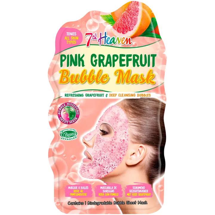 7th Heaven Pink Oxygen Bubble kankainen kasvonaamio 1kpl