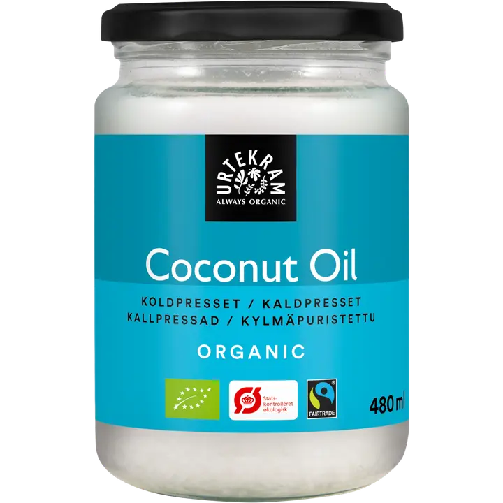 URTEKRAM Luomu Reilu kauppa Kylmäpuristettu Kookosöljy 480ml
