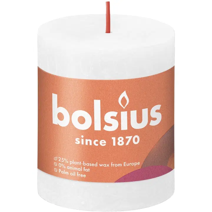 Bolsius Rustiikki pöytäkynttilä 8x6,8 cm Cloudy white