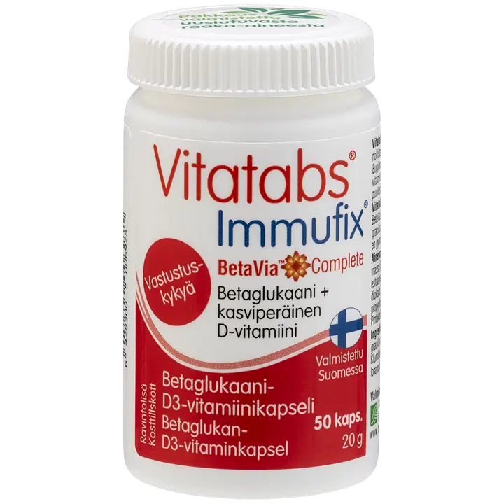 Vitatabs Immufix Betaglukaani-D-vitamiinikapseli 50 kaps