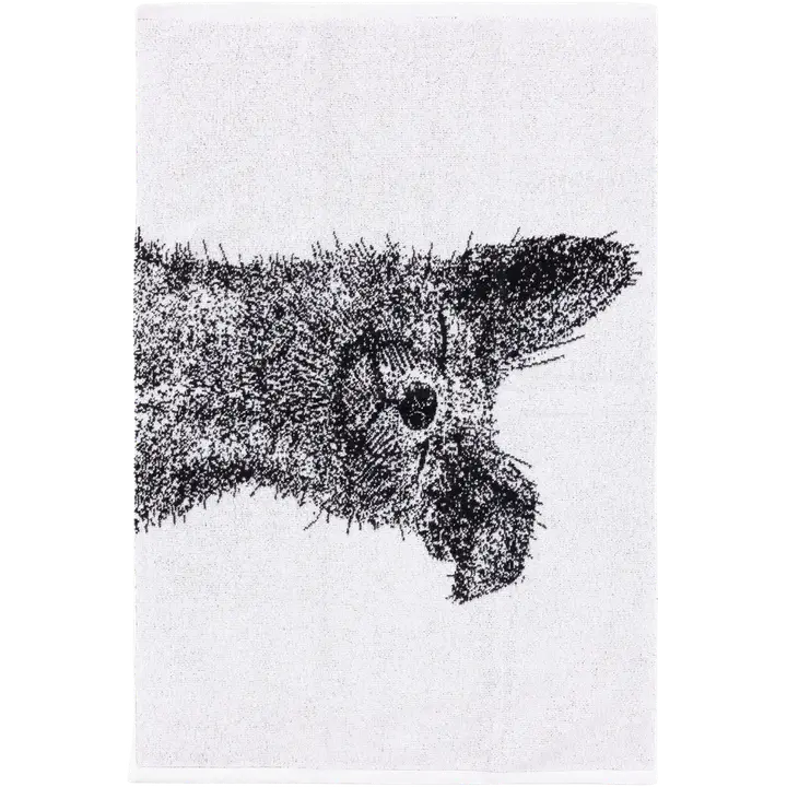 Finlayson Käsipyyhe Kettu 50x70 musta/valkoinen