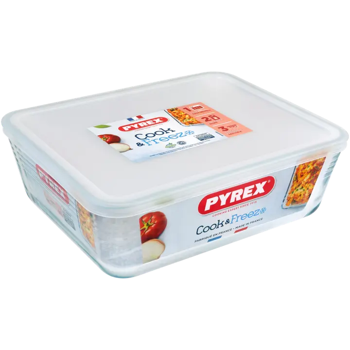 Pyrex Cook & Freeze kannellinen lasivuoka 27x22cm