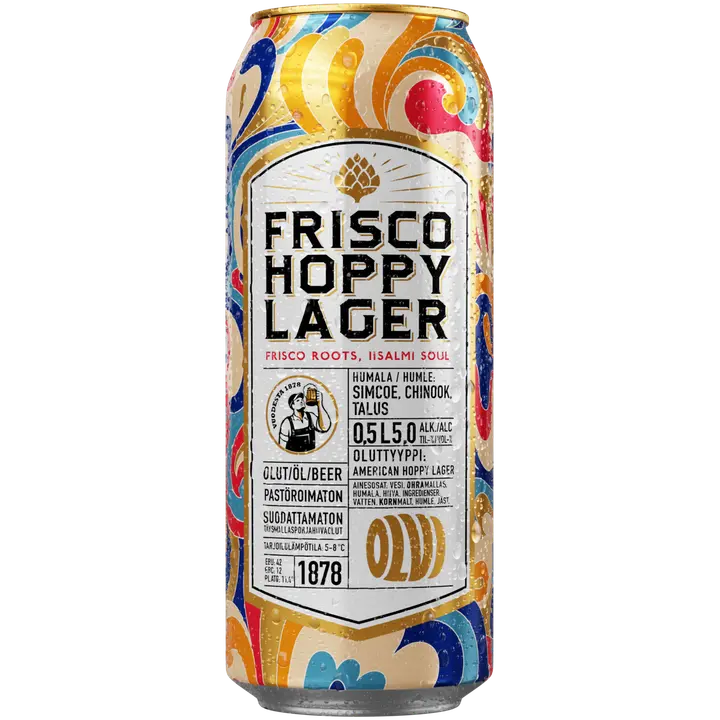 OLVI Frisco Hoppy Lager 5,0 % 0,5 l tlk