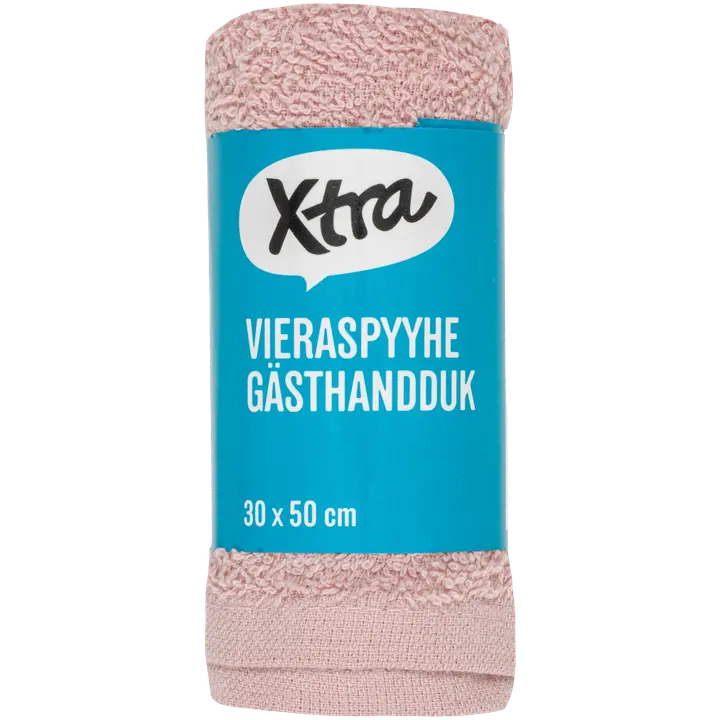 Xtra vieraspyyhe Anna 30x50 cm vaaleanpunainen