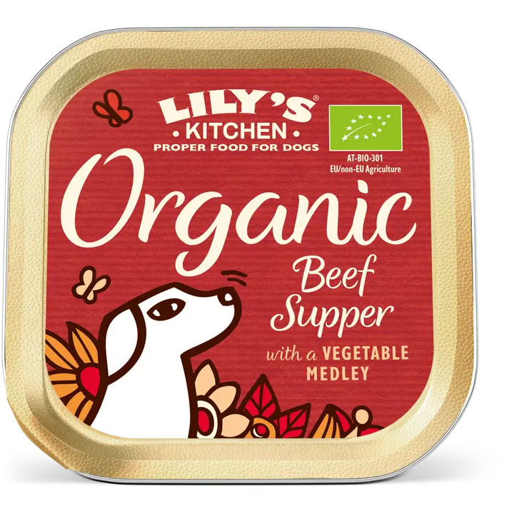 Lily's Kitchen Organic Supper Nautaa Kissan märkäruoka 150g
