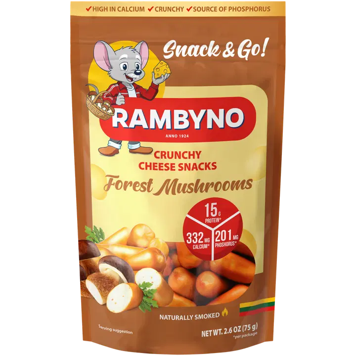 Rambyno suitsujuustu suupiste metsaseentega 45%, 75g