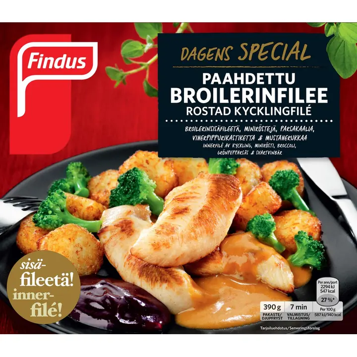 Findus Dagens Special Paahdettu Broilerinfilee 390g, pakaste