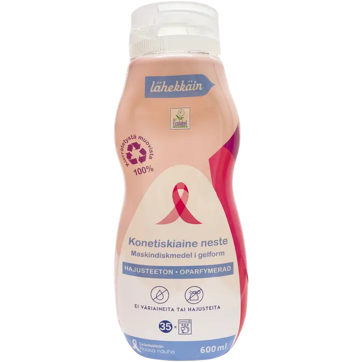 Roosa nauha konetiskiaine neste 600 ml hajusteeton