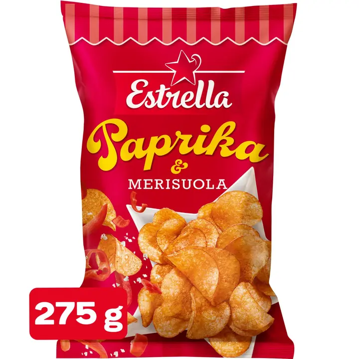 Estrella Paprika & Merisuola sipsi 275g