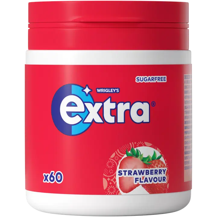 Orbit Extra närimiskumm purk, maasikamaitseline 84g