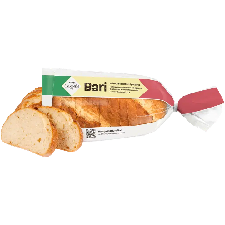 Leipomo Salonen Bari 350 g durumvehnäleipä, viipaloitu