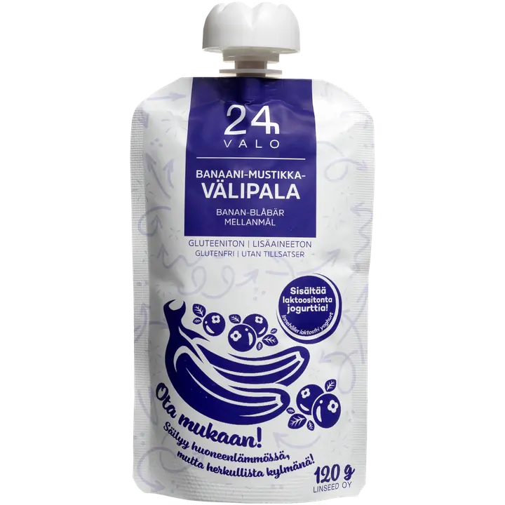 VALO24h Banaani-mustikka-välipala 120 g