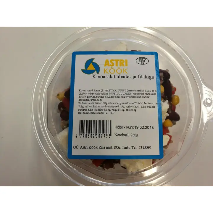 Astri Köök .Kinoasalat Ubade- Ja Fitakiga 230 G