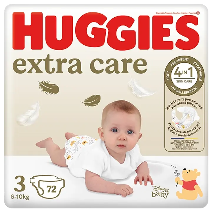 Huggies mähkmed extra care 3 6-10kg 72tk