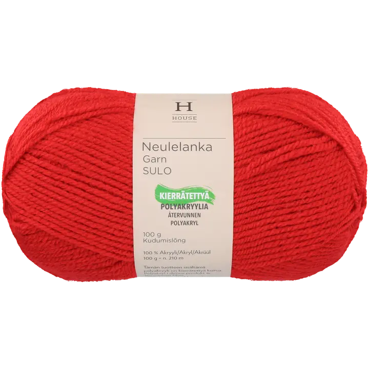 House neulelanka akryyli Sulo 100 g Red 251