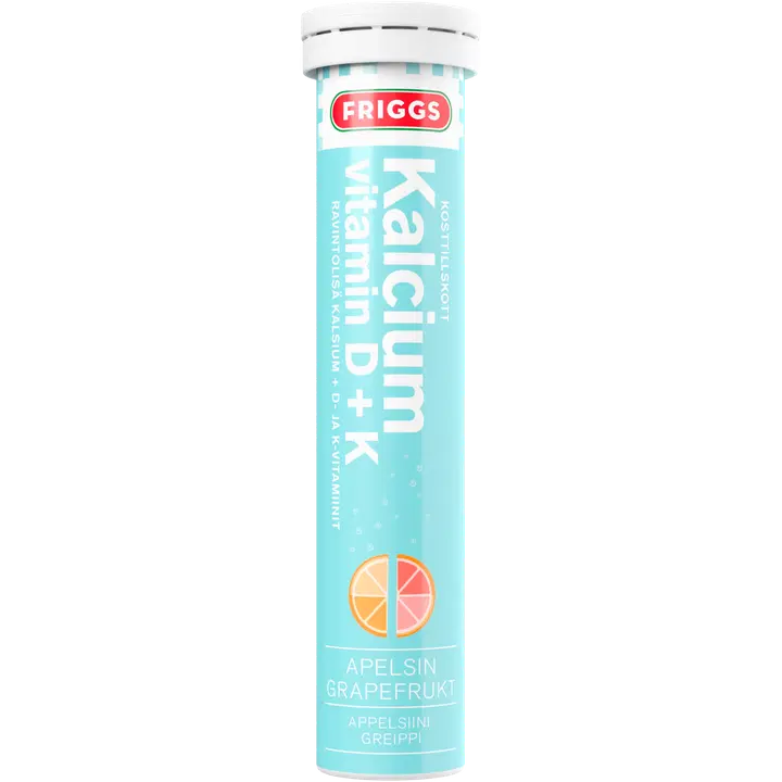 Friggs Kalsium+D+K-vitamiiniporetabletti 20kpl appelsiini-greippi