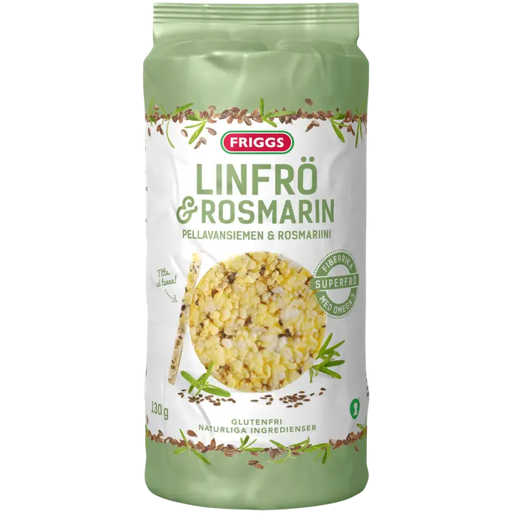 Friggs Gluteeniton Maissikakku Pellavansiemenet & rosmariini 130g
