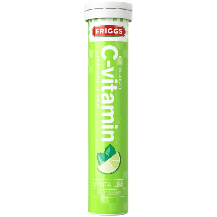 Friggs 1000mg C-vitamiiniporetabletti Minttu-Lime 20kpl