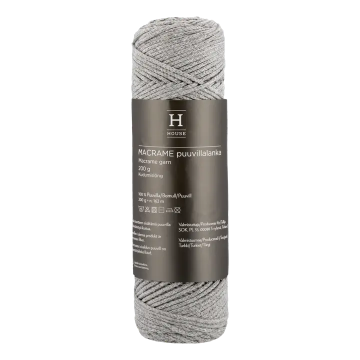 House lanka Macrame 212147 200 g Light Grey 122201
