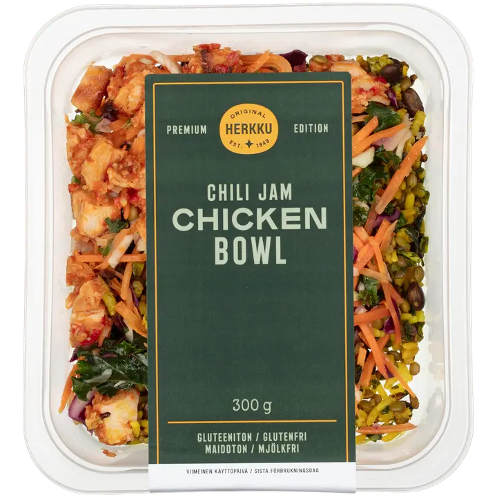 Herkku Premium Edition Chili jam chicken bowl 300g