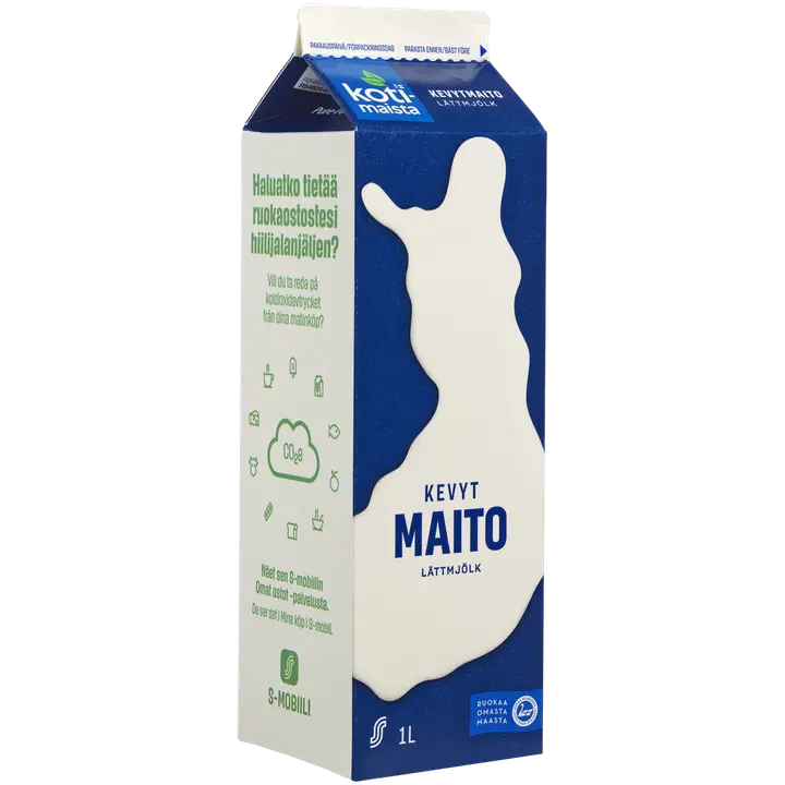 Kotimaista kevytmaito 1 L