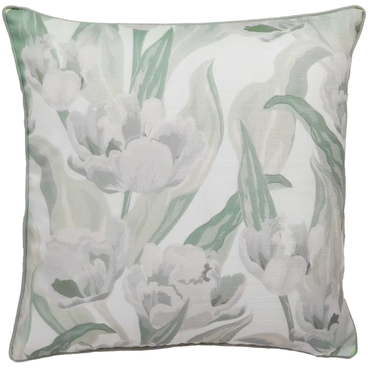 House sisustustyynynpäällinen Rory tulips 50x50 cm, beige/vihreä/valkoinen
