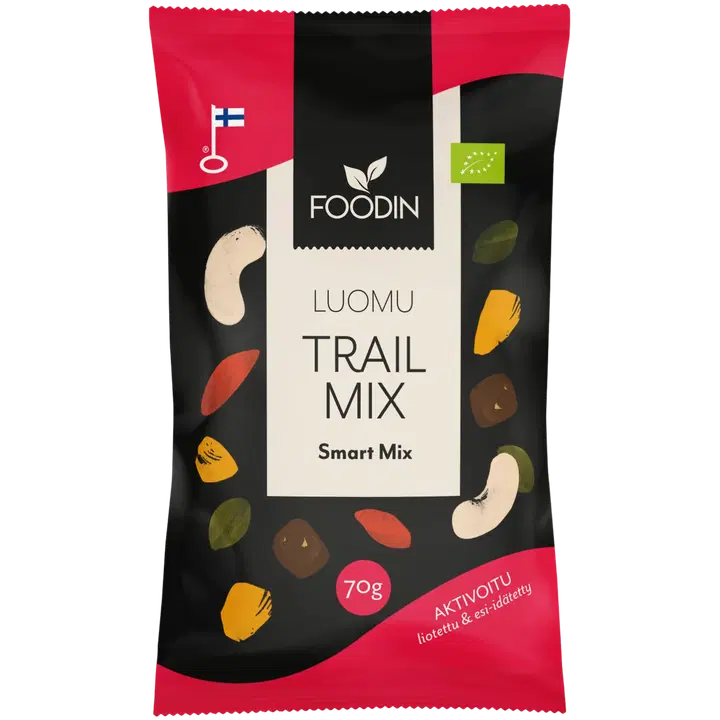 Foodin Activated trail mix smart mix luomu 70g
