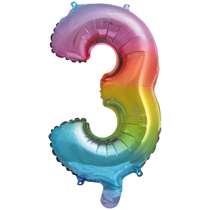 Decorata Party foliopallo Rainbow 35 cm No. 3