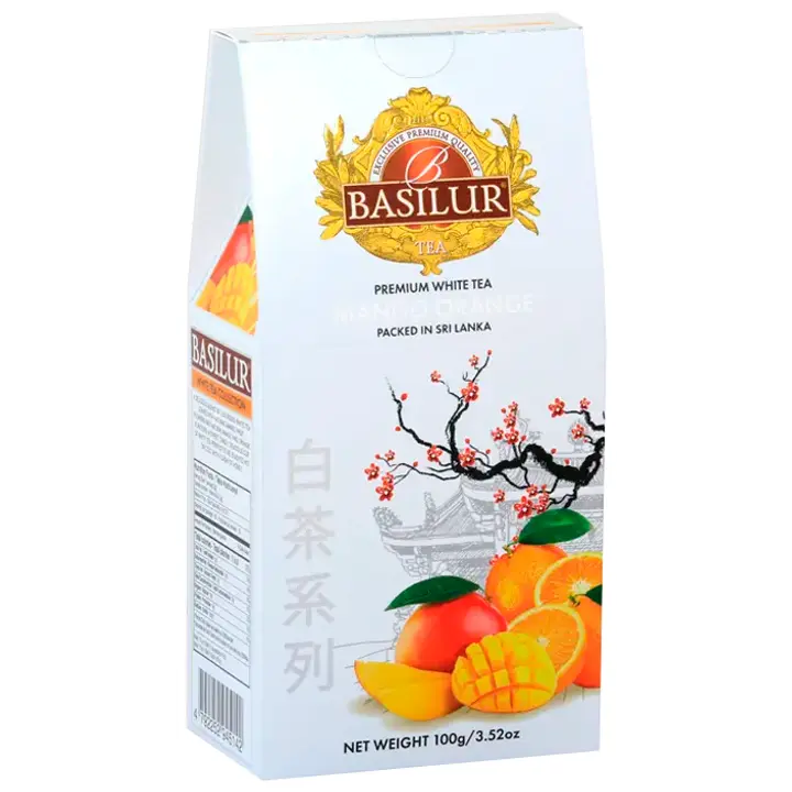Basilur valge tee mango-apelsini 100g