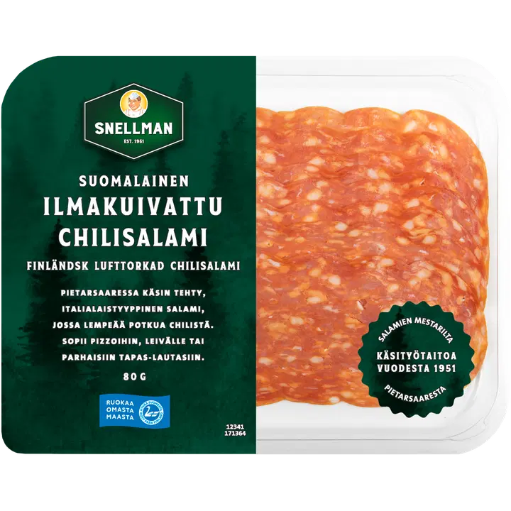Snellman Suomalainen ilmakuivattu chilisalami 80 g