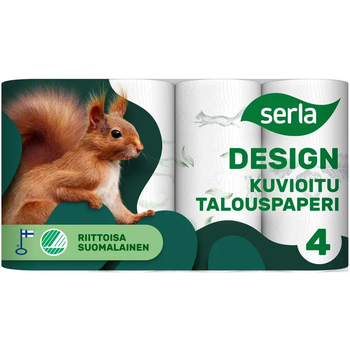 Serla Design talouspaperi 4rl kuvioitu