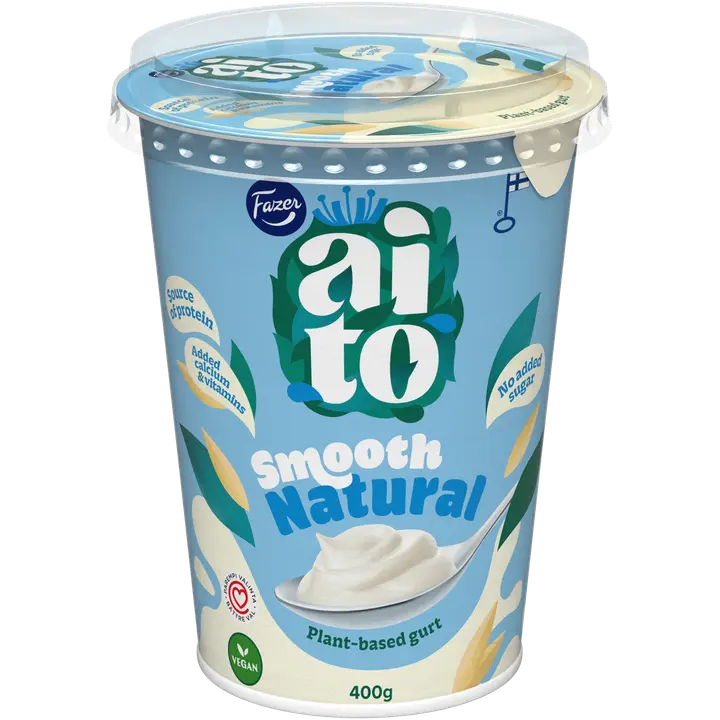 Fazer Aito Kasvipohjainen Gurtti Maustamaton 400 g, kauravälipala