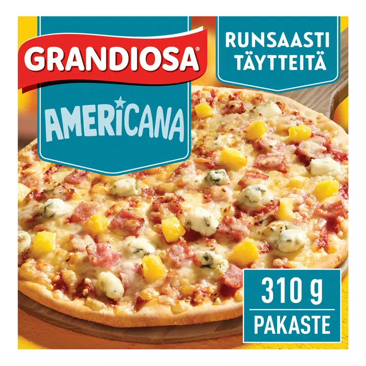 Grandiosa americana stenugnsbakad fryst pizza 310g