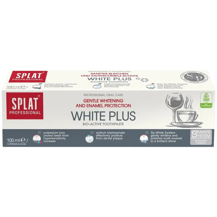 Splat hambapasta white plus 100ml
