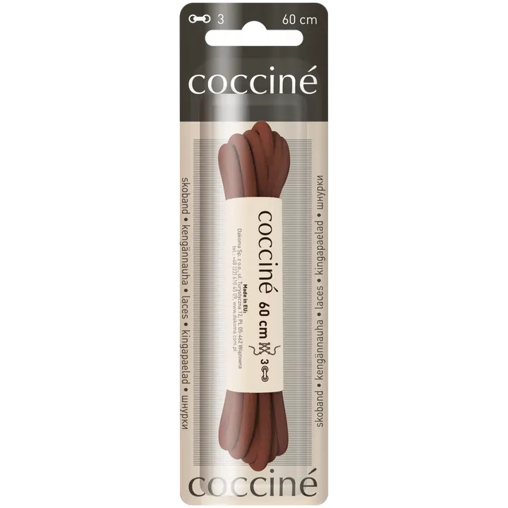 Coccine kengännauha 60 cm, ruskea