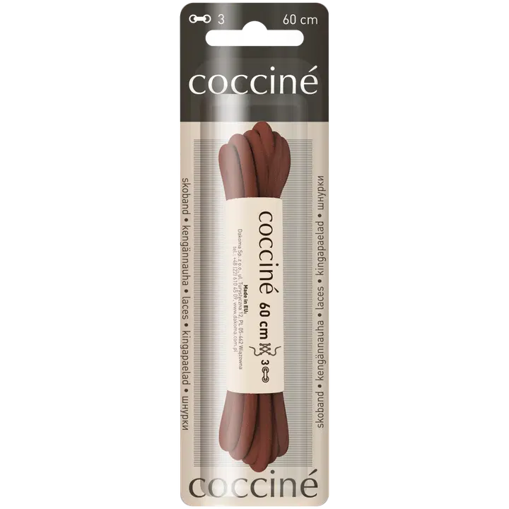Coccine kengännauha 60 cm, ruskea
