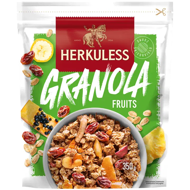 Herkuless granola müsli puuviljadega 350g