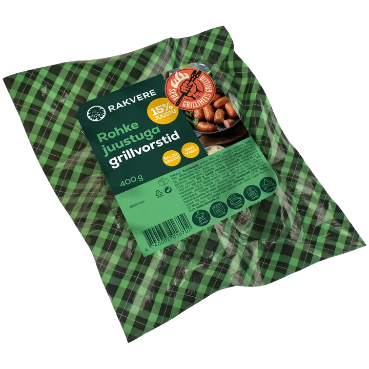Rakvere Rohke Juustuga Grillvorstid 400 G